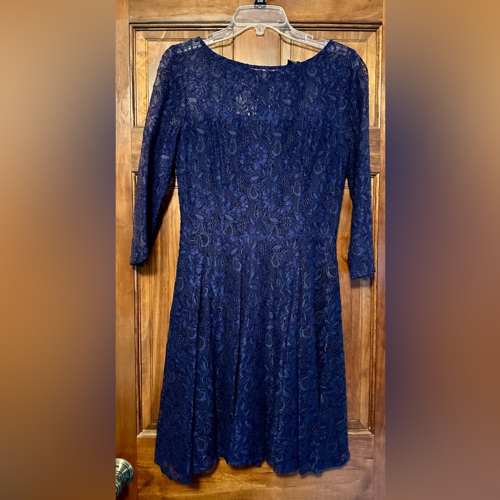 Armani Exchange Midnight Blue Lace Dress
